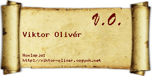 Viktor Olivér névjegykártya